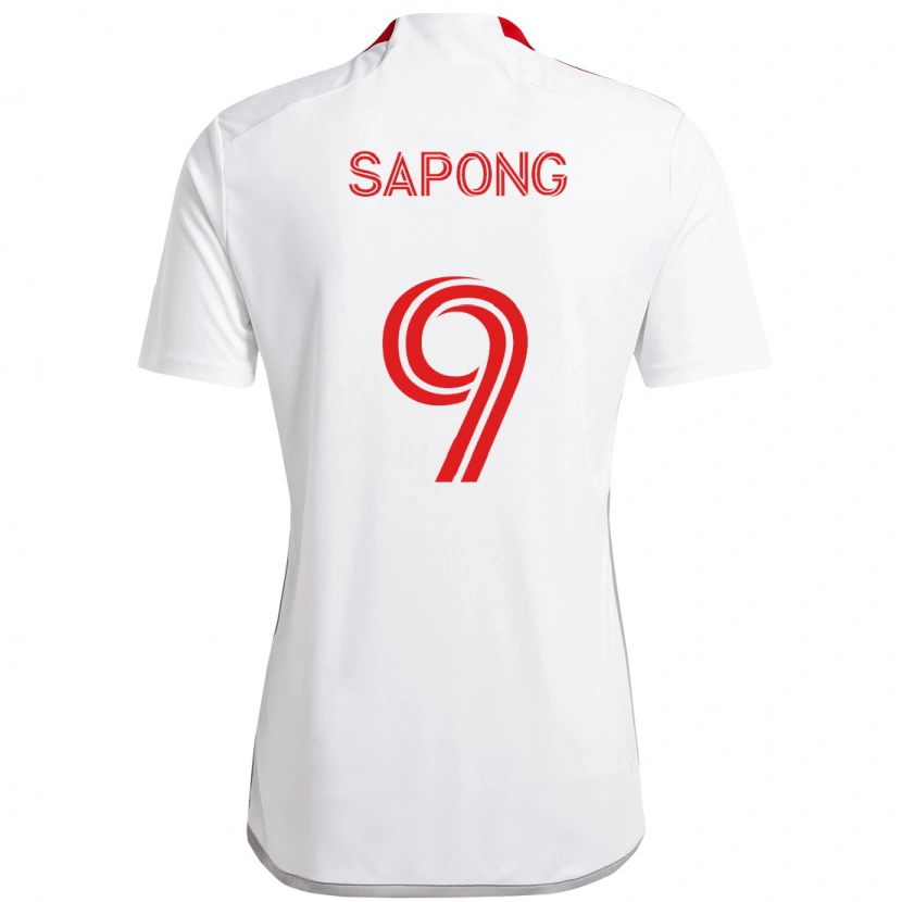 Danxen Dame C.j. Sapong #9 Hvit Rød Bortetrøye Drakt Trøye 2025/26 Skjorter T-Skjorte