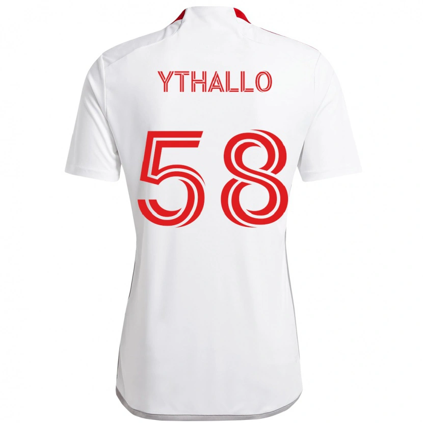 Danxen Dame Ythallo #58 Hvit Rød Bortetrøye Drakt Trøye 2025/26 Skjorter T-Skjorte