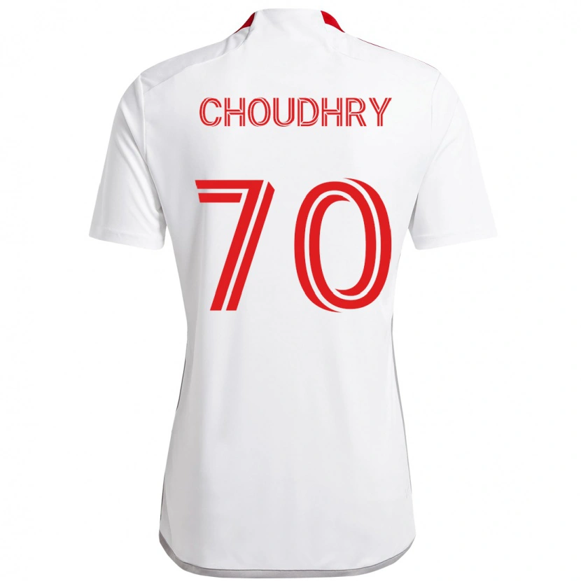 Danxen Dame Benjamin Choudhry #70 Hvit Rød Bortetrøye Drakt Trøye 2025/26 Skjorter T-Skjorte