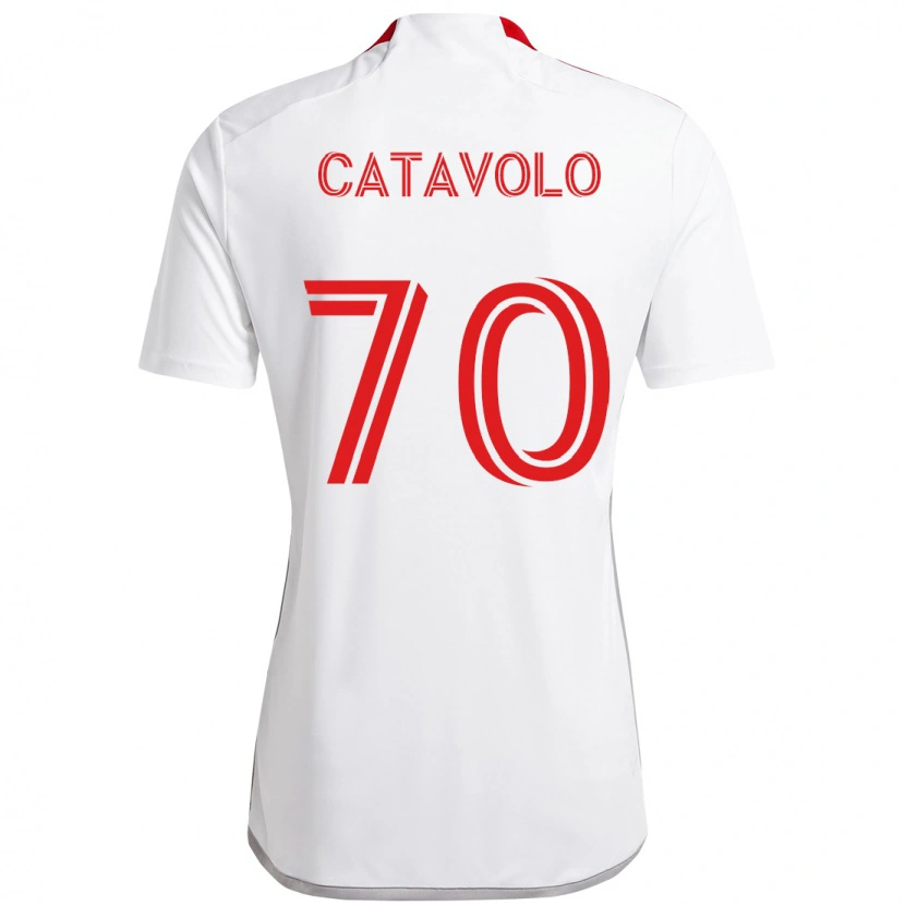 Danxen Dame Matthew Catavolo #70 Hvit Rød Bortetrøye Drakt Trøye 2025/26 Skjorter T-Skjorte