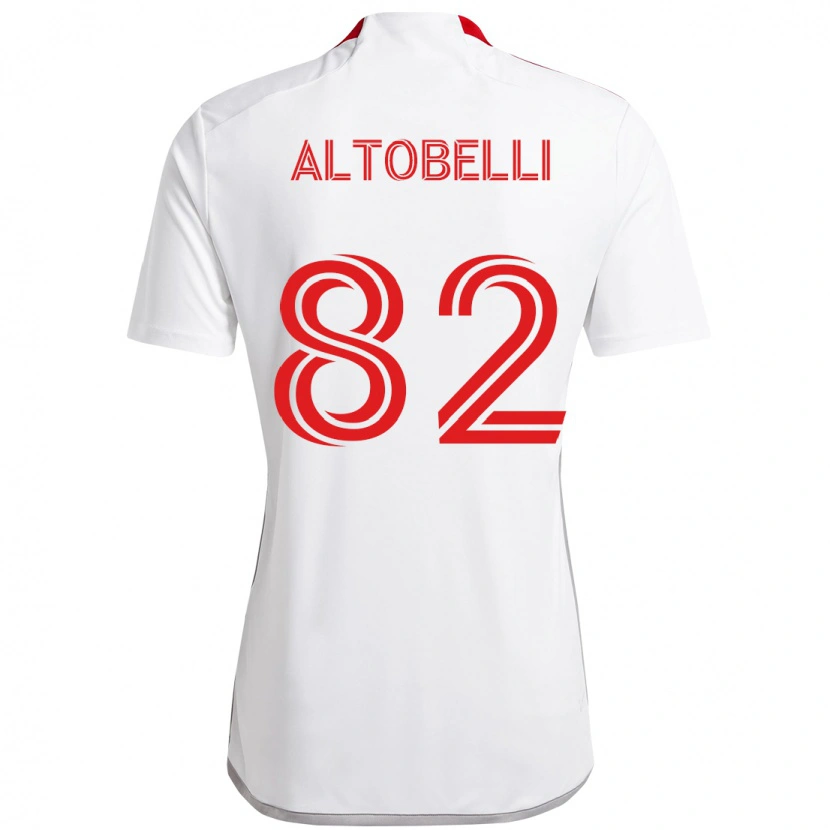 Danxen Dame Julian Altobelli #82 Hvit Rød Bortetrøye Drakt Trøye 2025/26 Skjorter T-Skjorte