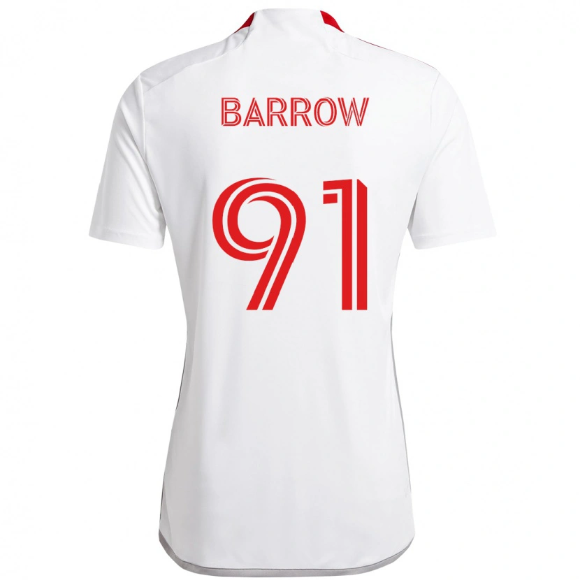 Danxen Dame Dékwon Barrow #91 Hvit Rød Bortetrøye Drakt Trøye 2025/26 Skjorter T-Skjorte
