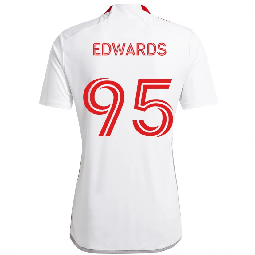 Danxen Dame Nathaniel Edwards #95 Hvit Rød Bortetrøye Drakt Trøye 2025/26 Skjorter T-Skjorte