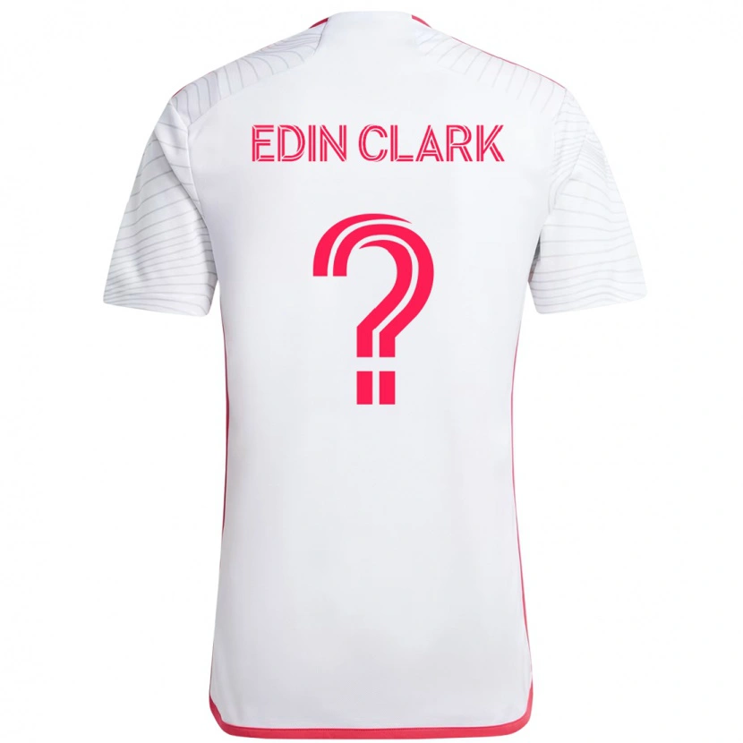 Danxen Dame Edin Clark #0 Hvit Magenta Bortetrøye Drakt Trøye 2025/26 Skjorter T-Skjorte