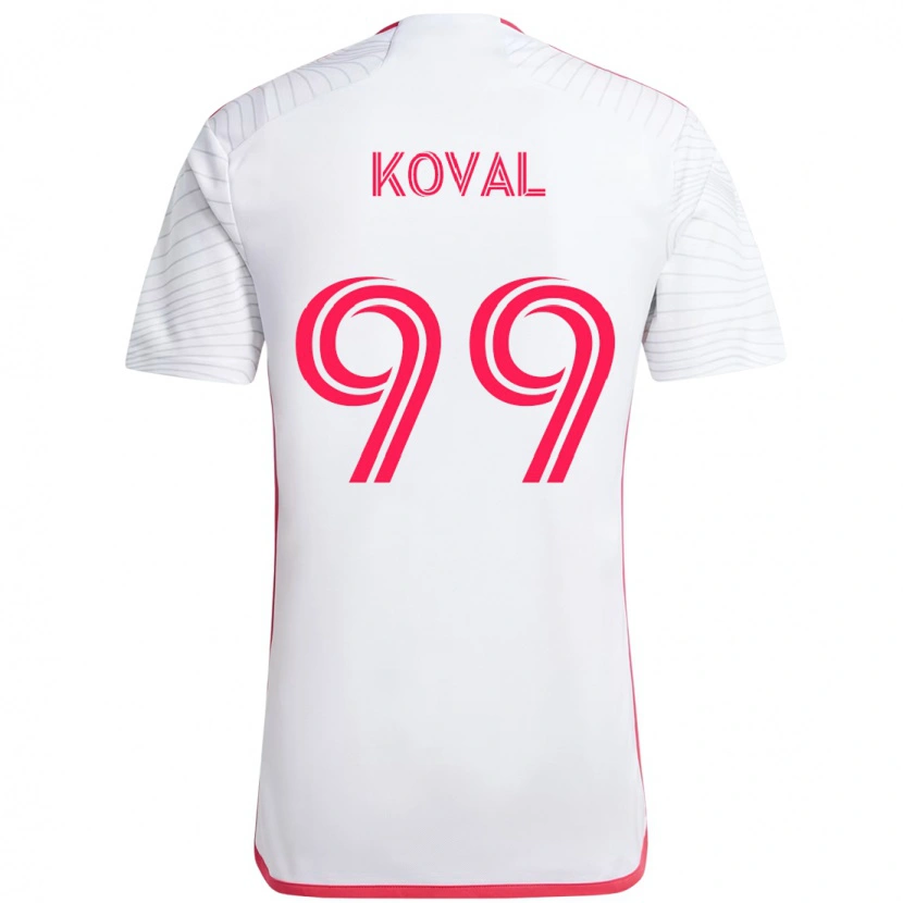 Danxen Dame Stanislav Koval #99 Hvit Magenta Bortetrøye Drakt Trøye 2025/26 Skjorter T-Skjorte