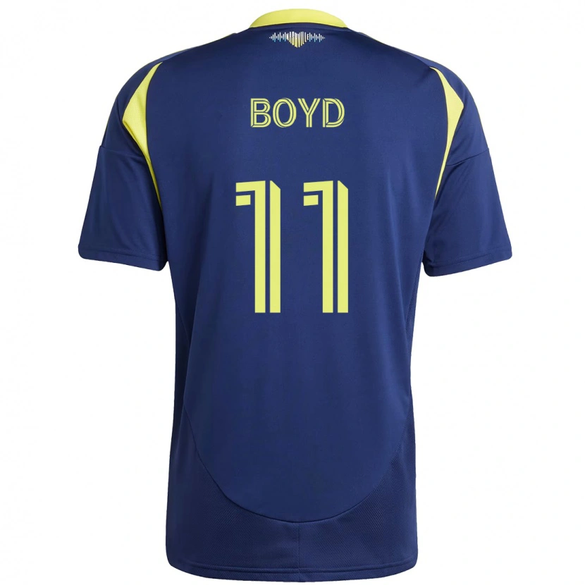 Danxen Dame Tyler Boyd #11 Marineblå Gul Bortetrøye Drakt Trøye 2025/26 Skjorter T-Skjorte