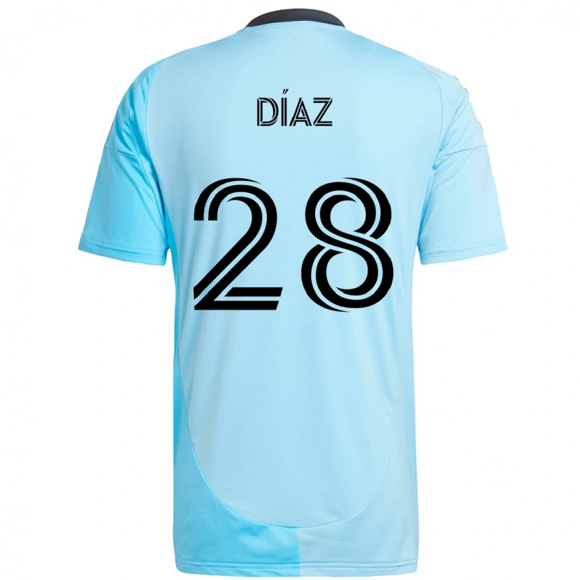 Danxen Dame Jefferson Díaz #28 Himmelsblå Bortetrøye Drakt Trøye 2025/26 Skjorter T-Skjorte