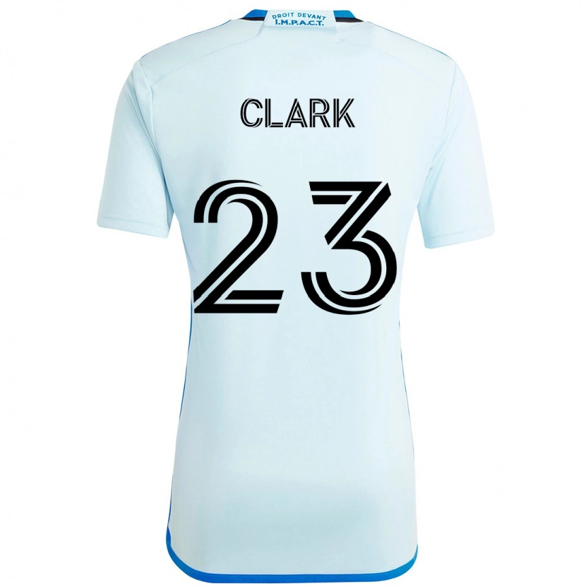 Danxen Dame Caden Clark #23 Himmelsblå Mørkeblå Bortetrøye Drakt Trøye 2025/26 Skjorter T-Skjorte