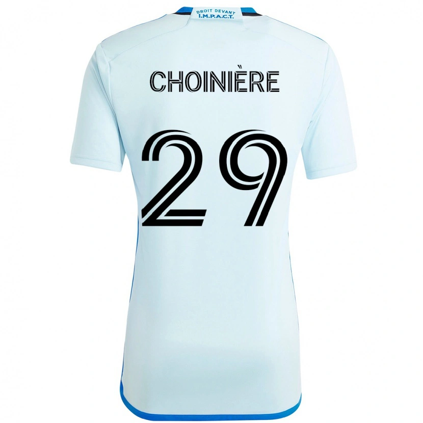 Danxen Dame Mathieu Choinière #29 Himmelsblå Mørkeblå Bortetrøye Drakt Trøye 2025/26 Skjorter T-Skjorte