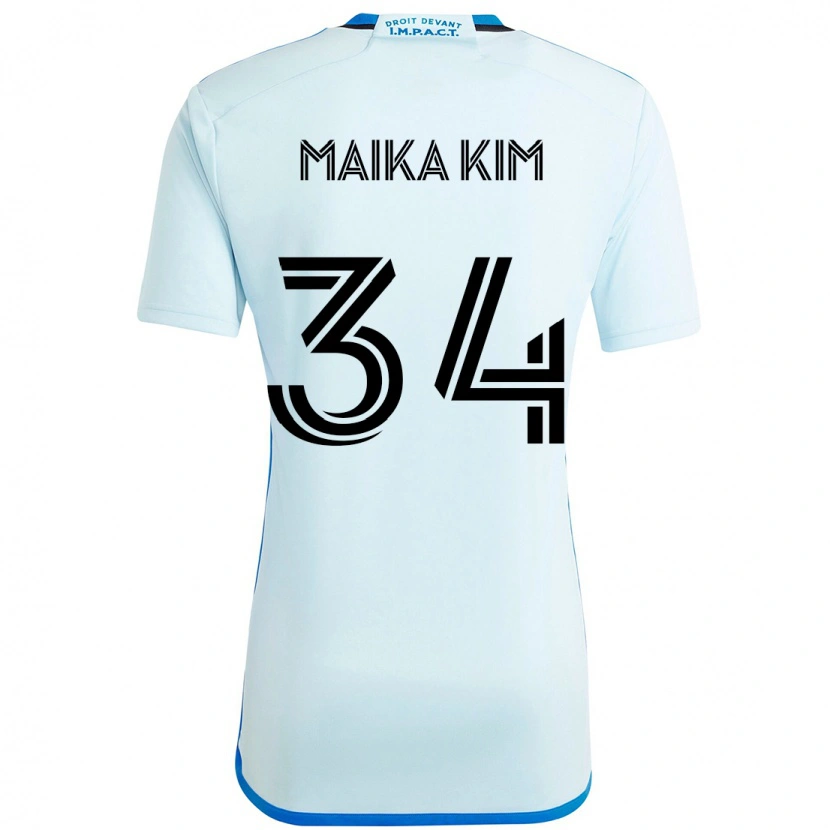 Danxen Dame Guerrier Maika Kim #34 Himmelsblå Mørkeblå Bortetrøye Drakt Trøye 2025/26 Skjorter T-Skjorte