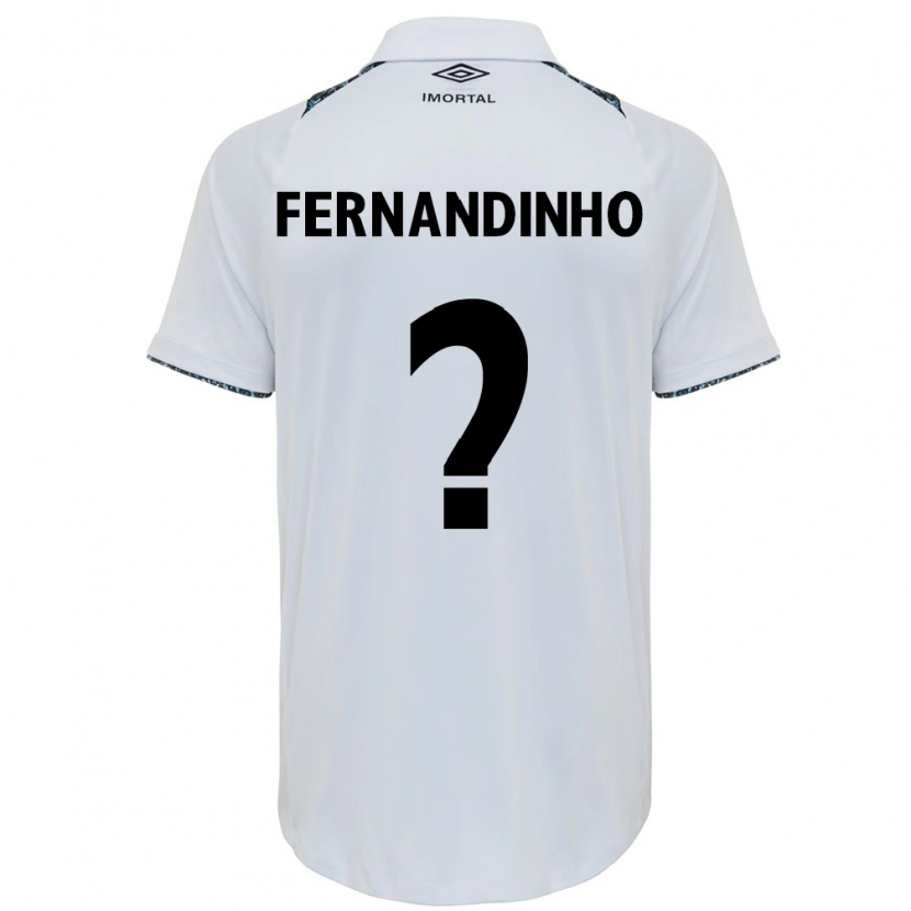 Danxen Dame Fernandinho #0 Hvit Blå Bortetrøye Drakt Trøye 2025/26 Skjorter T-Skjorte
