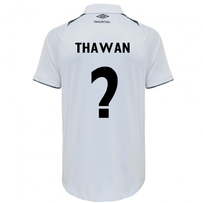 Danxen Dame Athos Thawan #0 Hvit Blå Bortetrøye Drakt Trøye 2025/26 Skjorter T-Skjorte