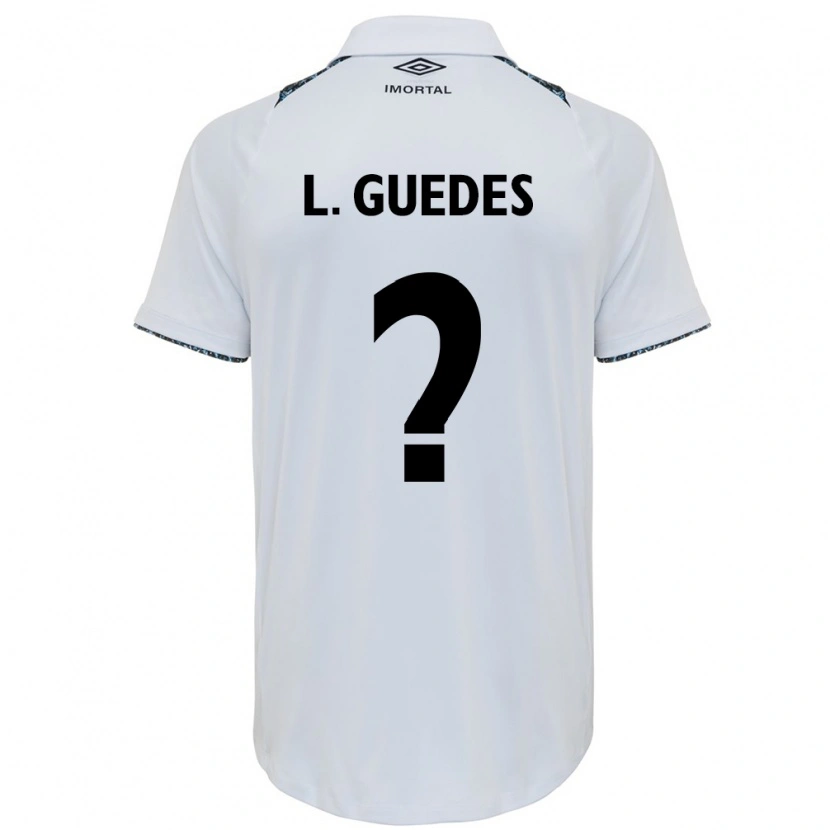 Danxen Dame Luis Guedes #0 Hvit Blå Bortetrøye Drakt Trøye 2025/26 Skjorter T-Skjorte