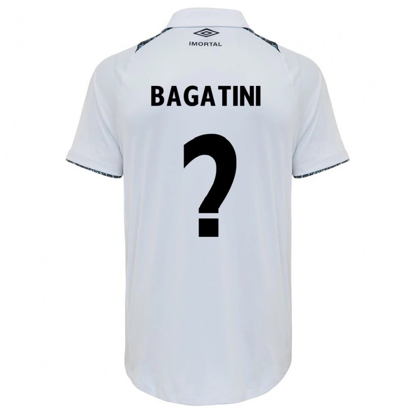 Danxen Dame Gustavo Bagatini #0 Hvit Blå Bortetrøye Drakt Trøye 2025/26 Skjorter T-Skjorte