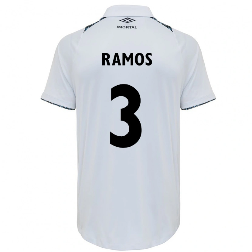 Danxen Dame João Ramos #3 Hvit Blå Bortetrøye Drakt Trøye 2025/26 Skjorter T-Skjorte
