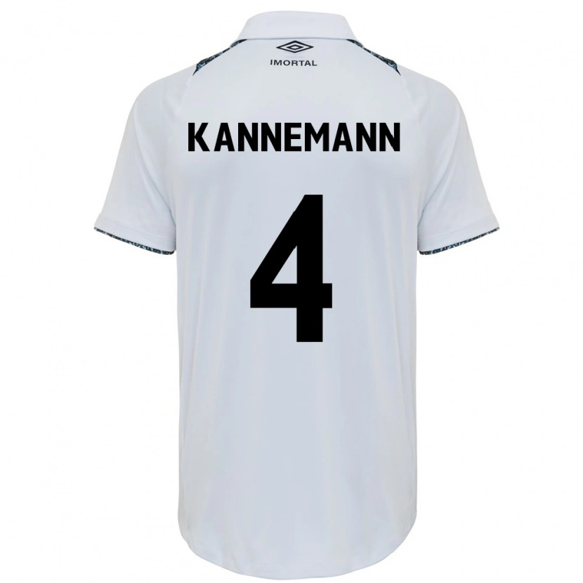 Danxen Dame Walter Kannemann #4 Hvit Blå Bortetrøye Drakt Trøye 2025/26 Skjorter T-Skjorte