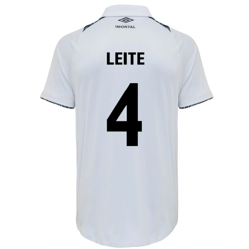 Danxen Dame Paulo Henrique Leite #4 Hvit Blå Bortetrøye Drakt Trøye 2025/26 Skjorter T-Skjorte