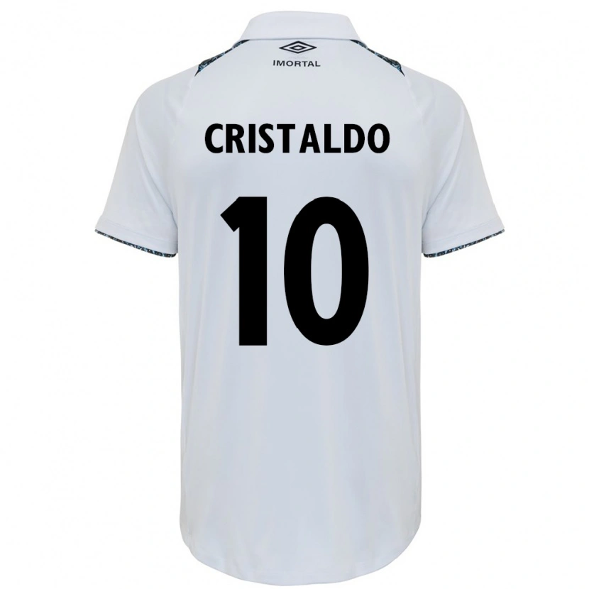 Danxen Dame Franco Cristaldo #10 Hvit Blå Bortetrøye Drakt Trøye 2025/26 Skjorter T-Skjorte