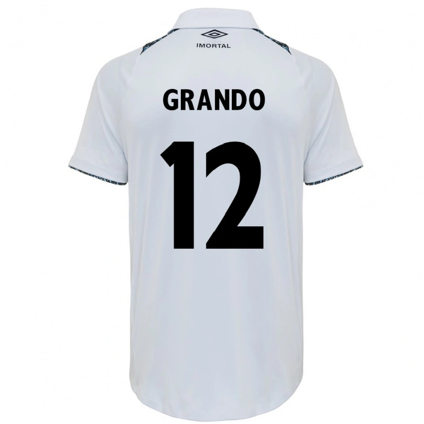 Danxen Dame Gabriel Grando #12 Hvit Blå Bortetrøye Drakt Trøye 2025/26 Skjorter T-Skjorte