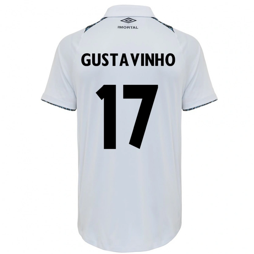 Danxen Dame Gustavinho #17 Hvit Blå Bortetrøye Drakt Trøye 2025/26 Skjorter T-Skjorte
