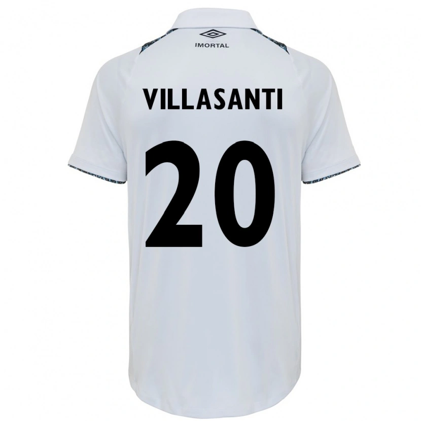 Danxen Dame Mathías Villasanti #20 Hvit Blå Bortetrøye Drakt Trøye 2025/26 Skjorter T-Skjorte