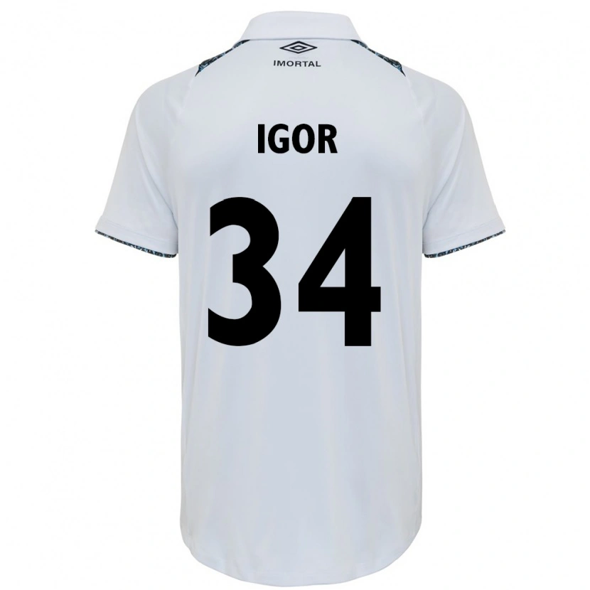 Danxen Dame Igor Serrote #34 Hvit Blå Bortetrøye Drakt Trøye 2025/26 Skjorter T-Skjorte