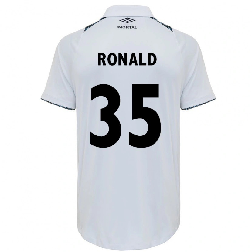 Danxen Dame Ronald #35 Hvit Blå Bortetrøye Drakt Trøye 2025/26 Skjorter T-Skjorte