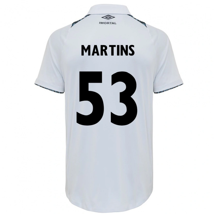 Danxen Dame Gustavo Martins #53 Hvit Blå Bortetrøye Drakt Trøye 2025/26 Skjorter T-Skjorte