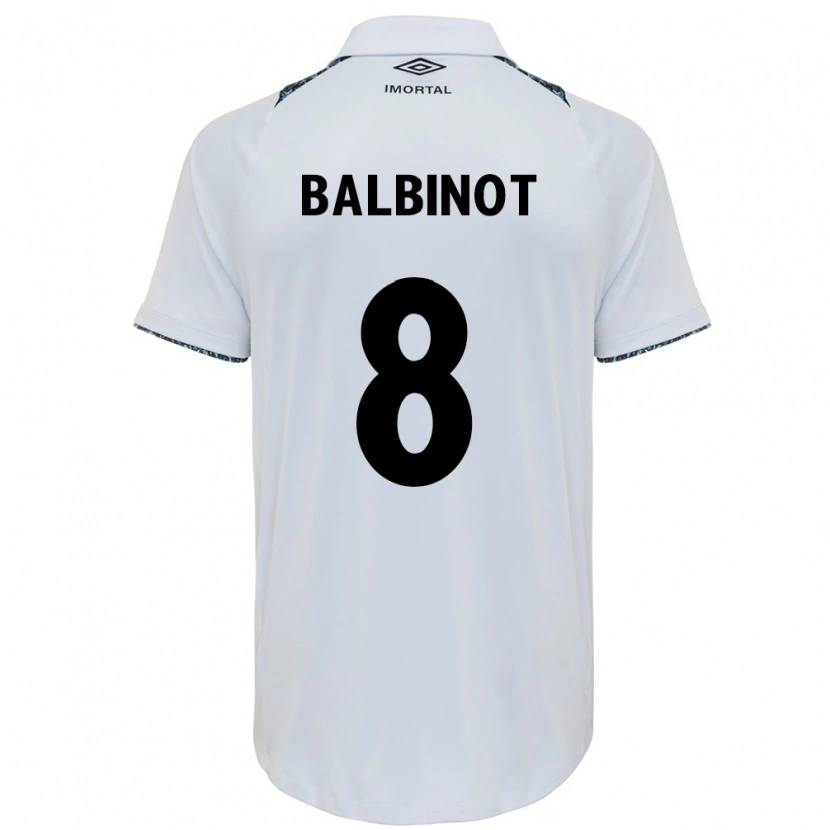 Danxen Dame Manu Balbinot #8 Hvit Blå Bortetrøye Drakt Trøye 2025/26 Skjorter T-Skjorte