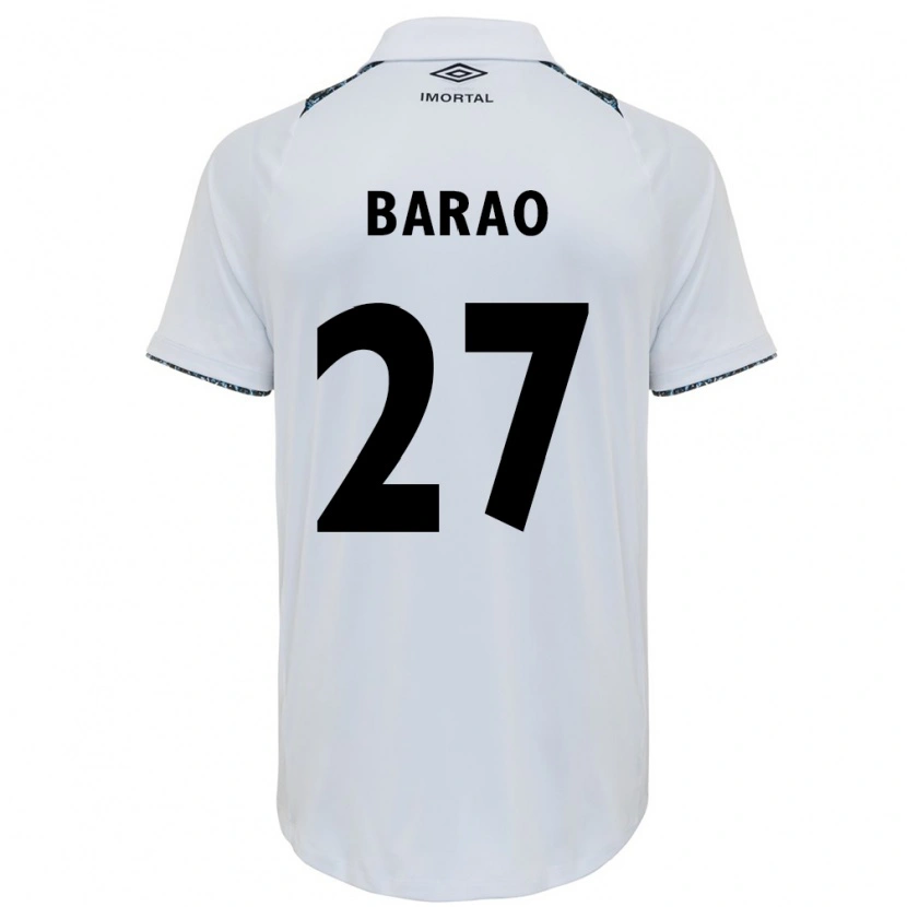 Danxen Dame Dani Barão #27 Hvit Blå Bortetrøye Drakt Trøye 2025/26 Skjorter T-Skjorte