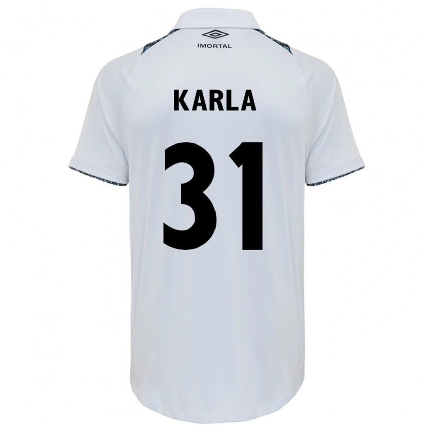 Danxen Dame Emmily Karla #31 Hvit Blå Bortetrøye Drakt Trøye 2025/26 Skjorter T-Skjorte