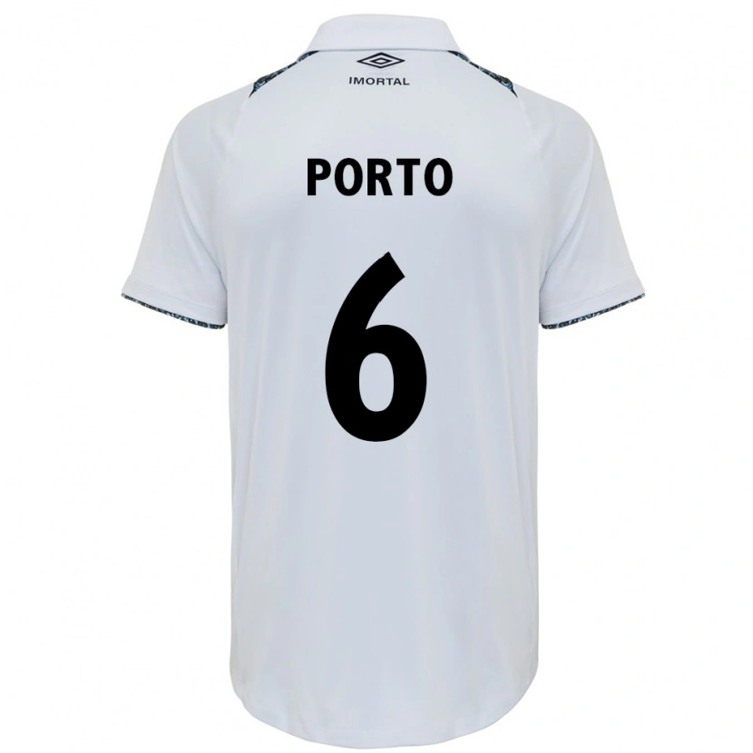 Danxen Dame Ana Cristina Villela Porto #6 Hvit Blå Bortetrøye Drakt Trøye 2025/26 Skjorter T-Skjorte