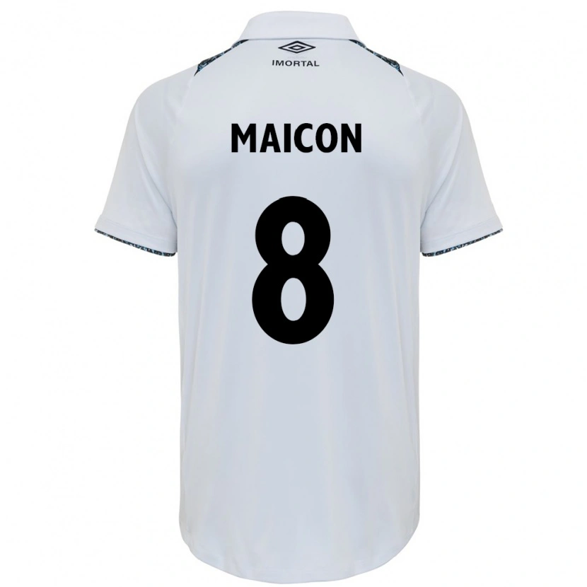 Danxen Dame Maicon #8 Hvit Blå Bortetrøye Drakt Trøye 2025/26 Skjorter T-Skjorte