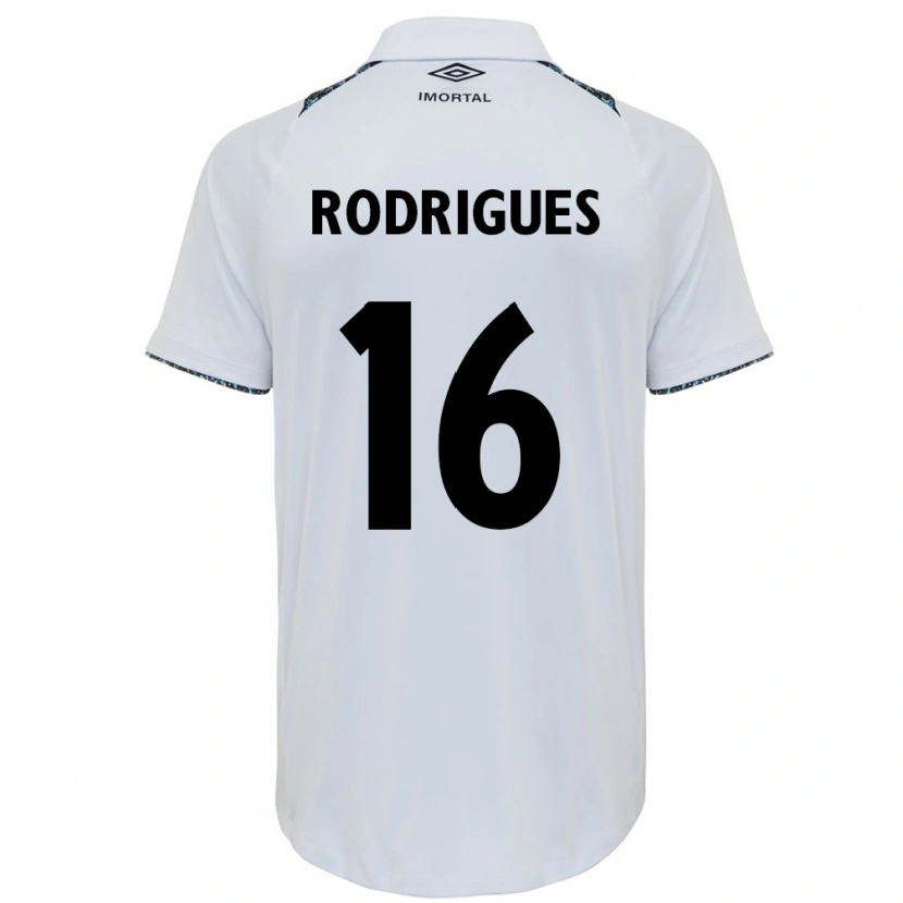 Danxen Dame Fernanda Garay Rodrigues #16 Hvit Blå Bortetrøye Drakt Trøye 2025/26 Skjorter T-Skjorte