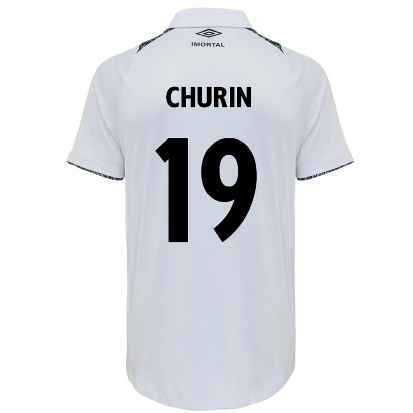 Danxen Dame Diego Churin #19 Hvit Blå Bortetrøye Drakt Trøye 2025/26 Skjorter T-Skjorte