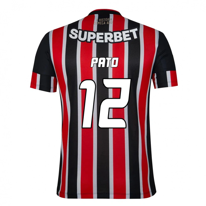 Danxen Dame Alexandre Pato #12 Svart Rød Bortetrøye Drakt Trøye 2025/26 Skjorter T-Skjorte