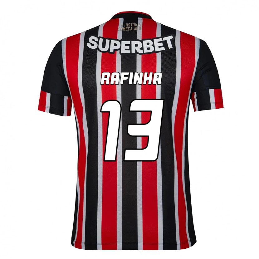 Danxen Dame Rafinha #13 Svart Rød Bortetrøye Drakt Trøye 2025/26 Skjorter T-Skjorte