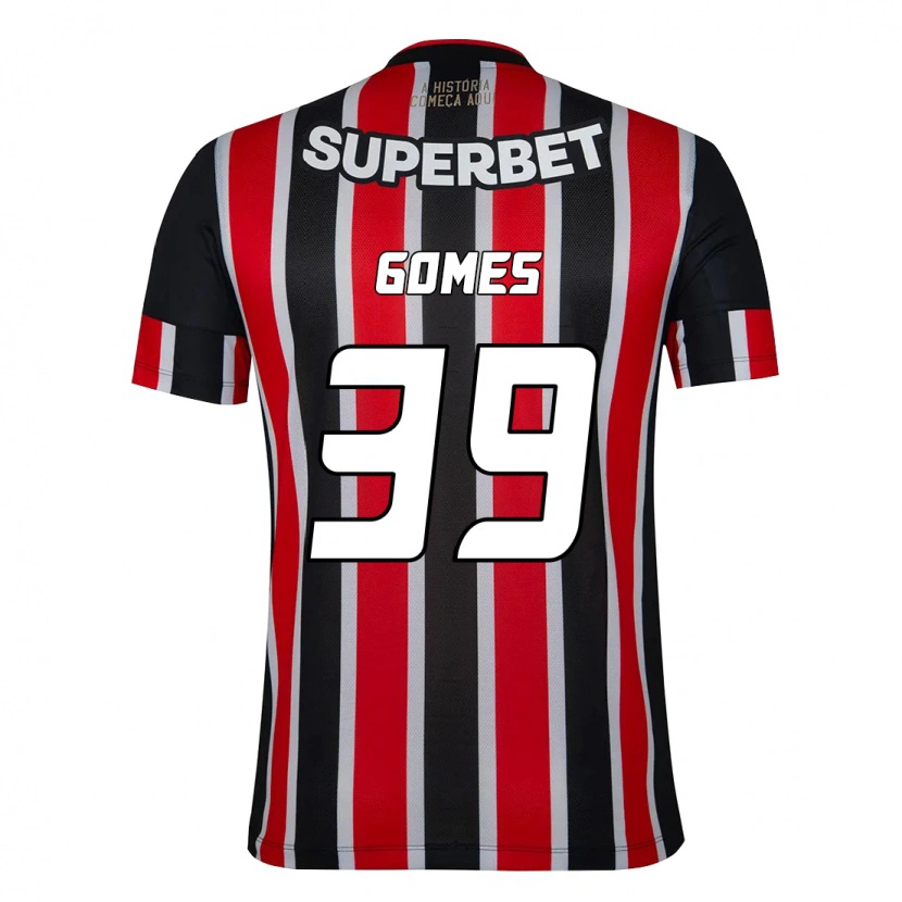 Danxen Dame William Gomes #39 Svart Rød Bortetrøye Drakt Trøye 2025/26 Skjorter T-Skjorte