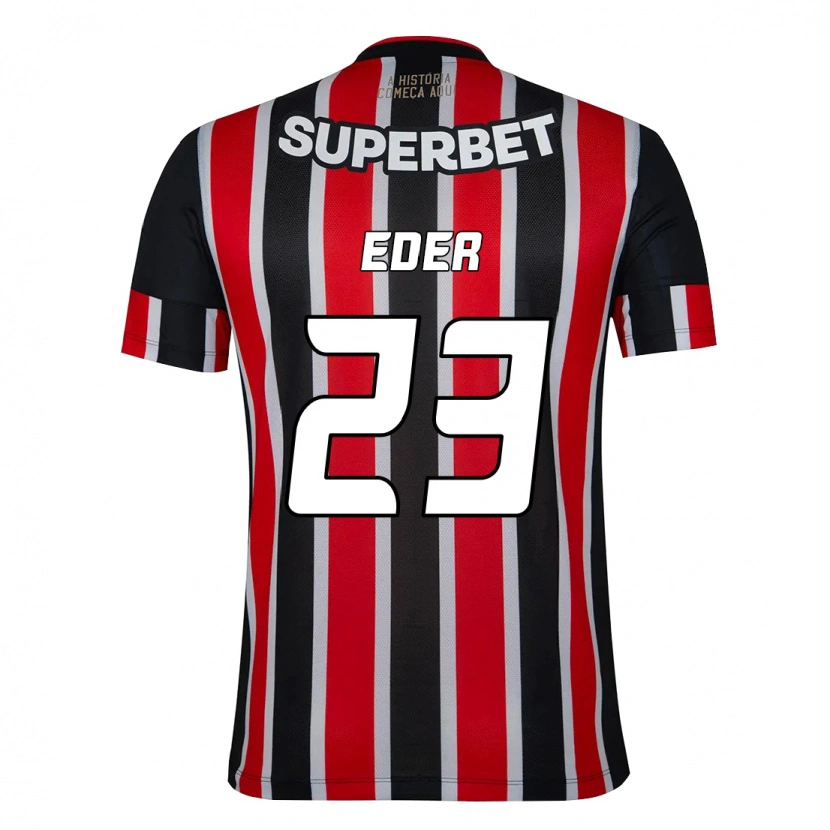 Danxen Dame Eder #23 Svart Rød Bortetrøye Drakt Trøye 2025/26 Skjorter T-Skjorte