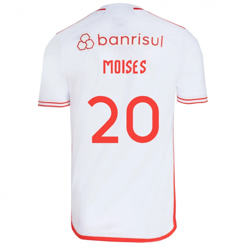 Danxen Dame Moises #20 Hvit Rød Bortetrøye Drakt Trøye 2025/26 Skjorter T-Skjorte