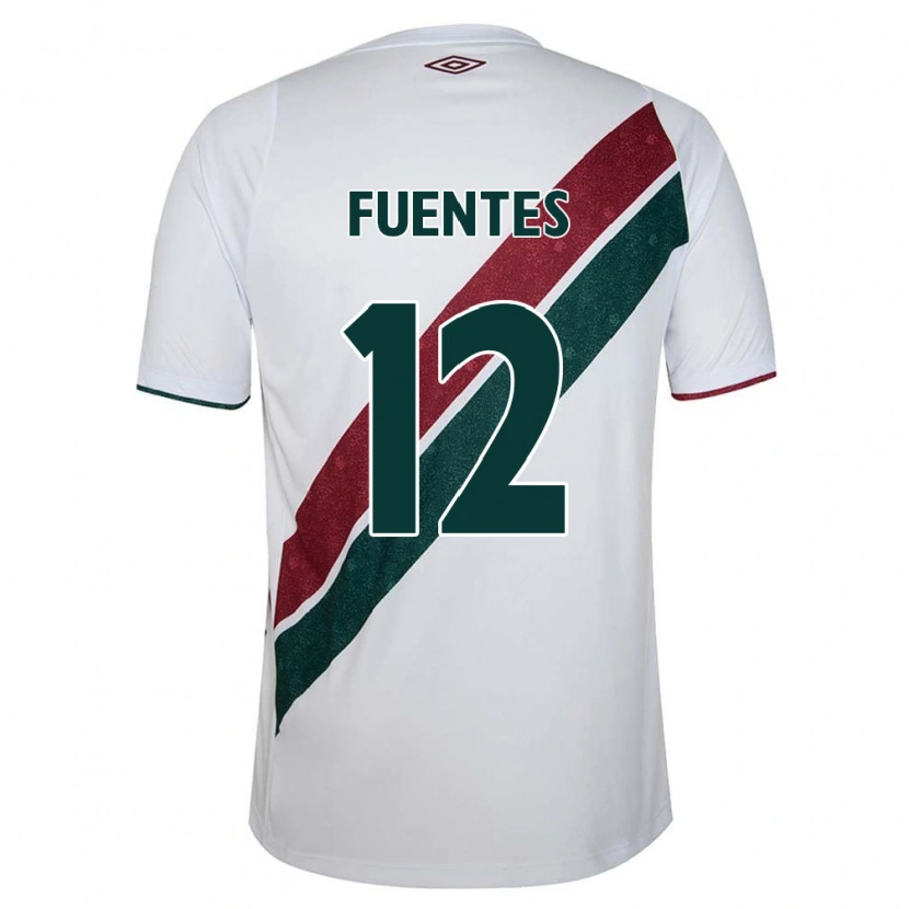 Danxen Dame Gabriel Fuentes #12 Hvit Grønn Burgunder Bortetrøye Drakt Trøye 2025/26 Skjorter T-Skjorte