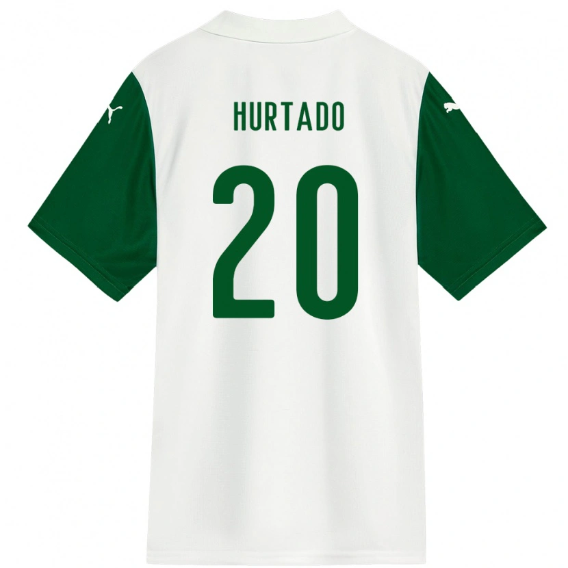 Danxen Dame Flavio Hurtado #20 Hvit Grønn Bortetrøye Drakt Trøye 2025/26 Skjorter T-Skjorte