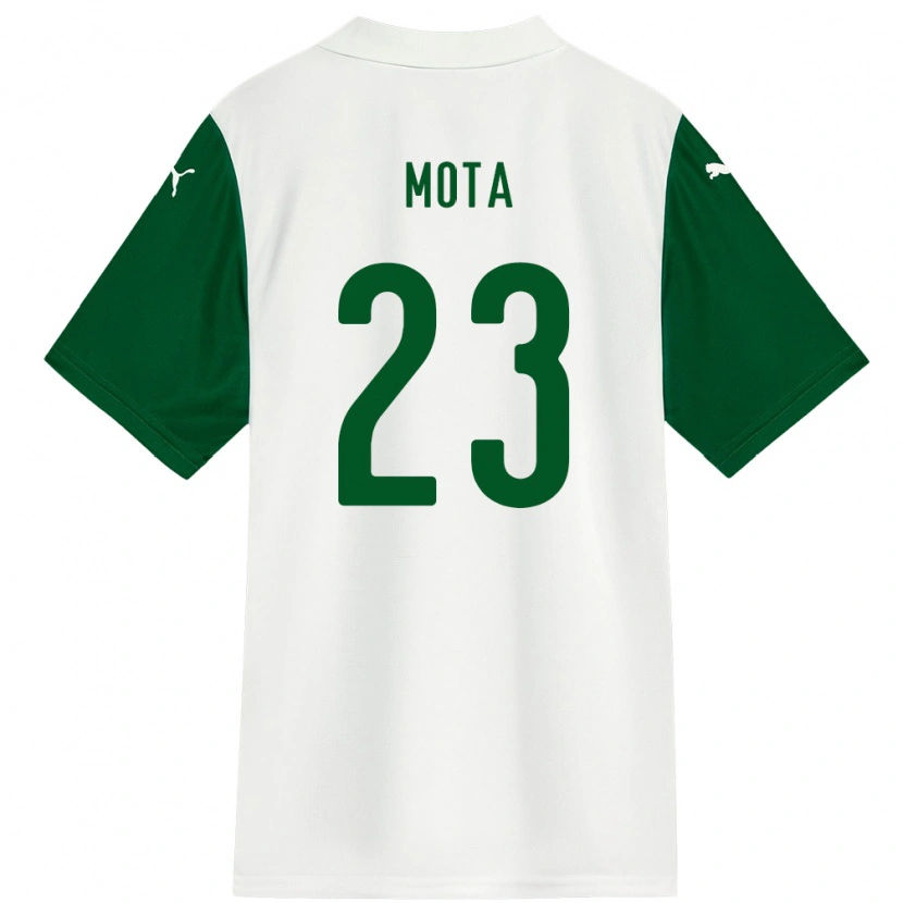 Danxen Dame Flávia Mota #23 Hvit Grønn Bortetrøye Drakt Trøye 2025/26 Skjorter T-Skjorte
