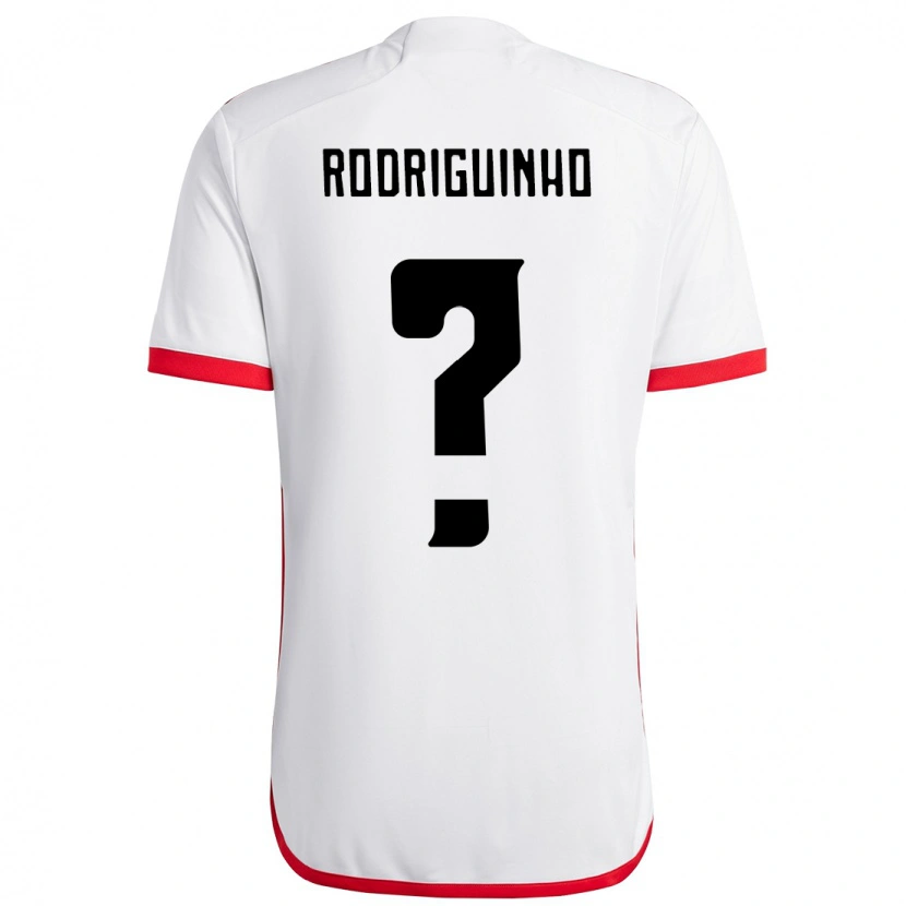 Danxen Dame Rodriguinho #0 Hvit Rød Bortetrøye Drakt Trøye 2025/26 Skjorter T-Skjorte