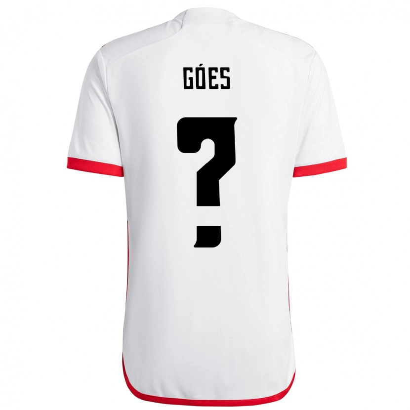 Danxen Dame Johnny Góes #0 Hvit Rød Bortetrøye Drakt Trøye 2025/26 Skjorter T-Skjorte