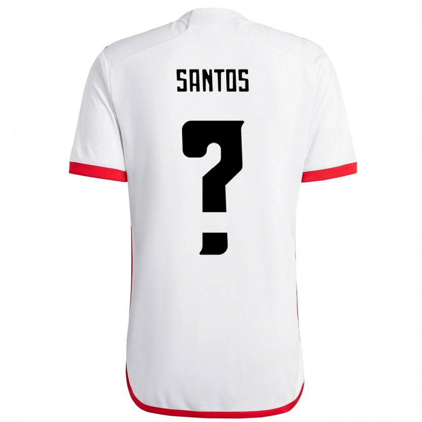 Danxen Dame Alan Santos #0 Hvit Rød Bortetrøye Drakt Trøye 2025/26 Skjorter T-Skjorte