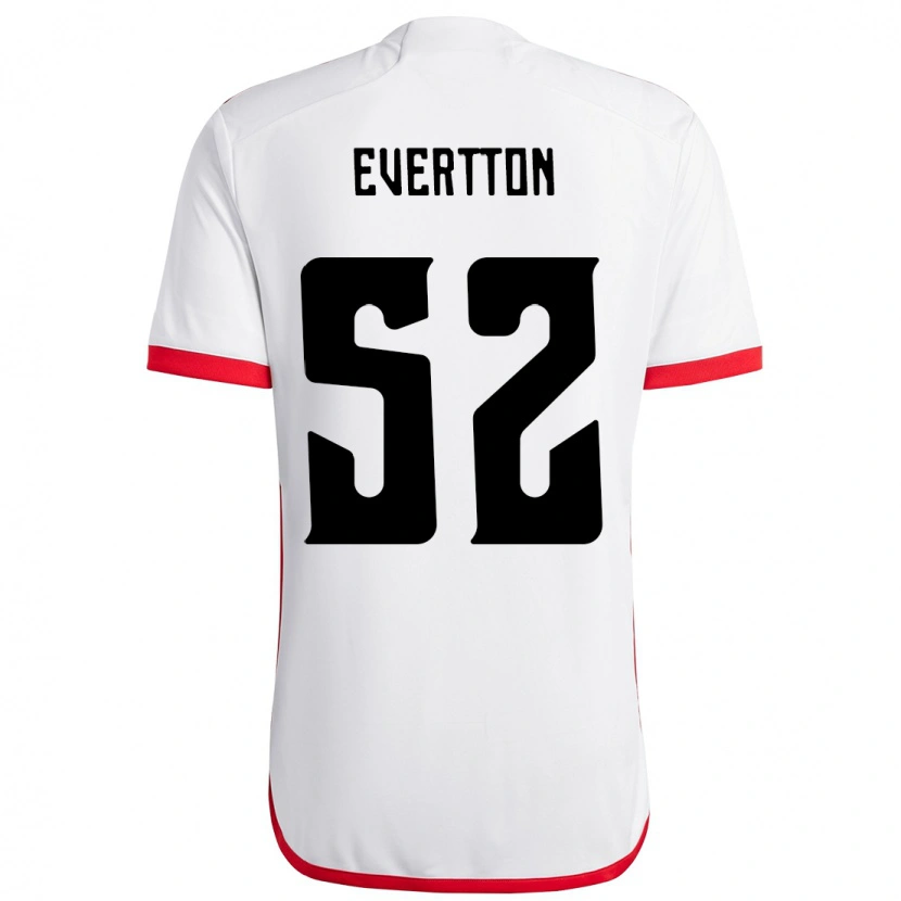 Danxen Dame Evertton Araújo #52 Hvit Rød Bortetrøye Drakt Trøye 2025/26 Skjorter T-Skjorte