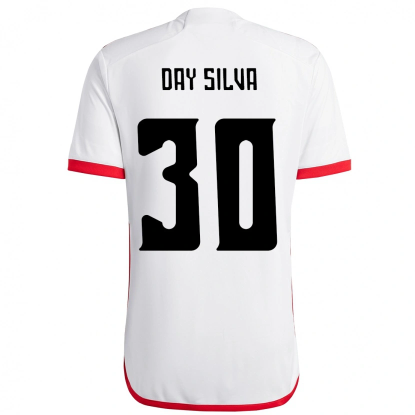 Danxen Dame Day Silva #30 Hvit Rød Bortetrøye Drakt Trøye 2025/26 Skjorter T-Skjorte