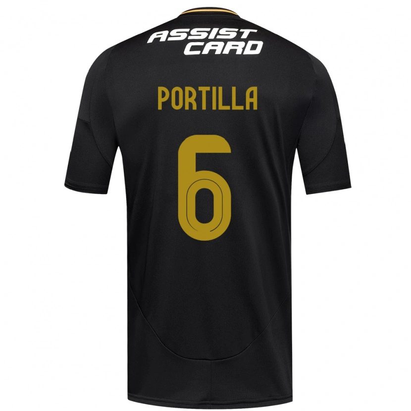 Danxen Dame Dylan Portilla #6 Svart Hvit Bortetrøye Drakt Trøye 2025/26 Skjorter T-Skjorte