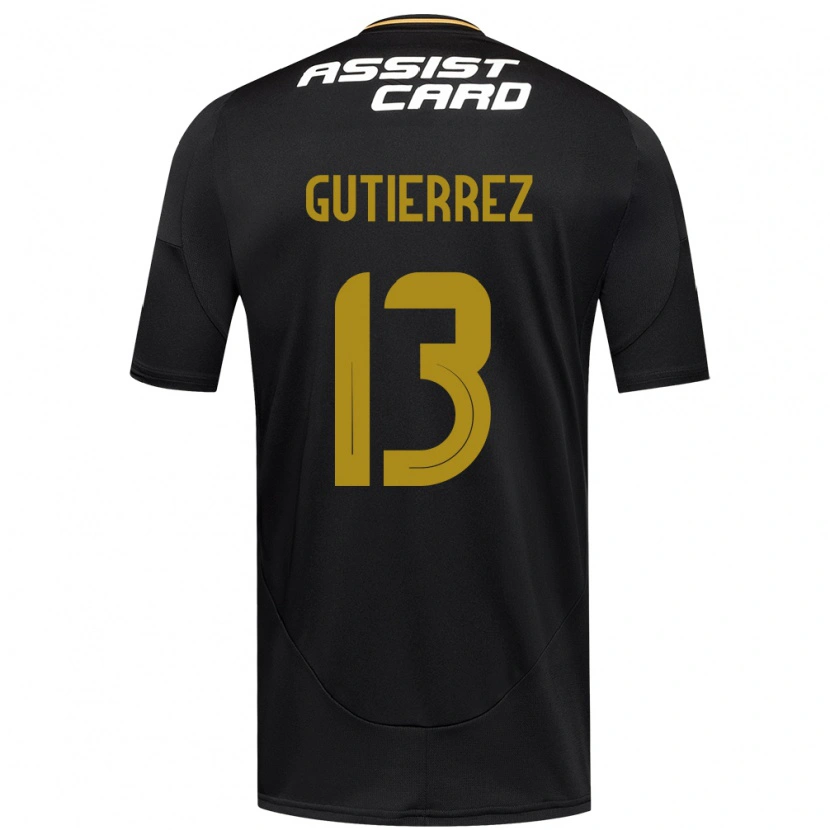 Danxen Dame Bruno Gutiérrez #13 Svart Hvit Bortetrøye Drakt Trøye 2025/26 Skjorter T-Skjorte
